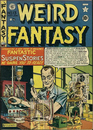 1950 - Weird Fantasy #13 - Click
for Bigger Image in a New Page
